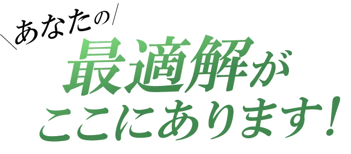 ここに最適解があります