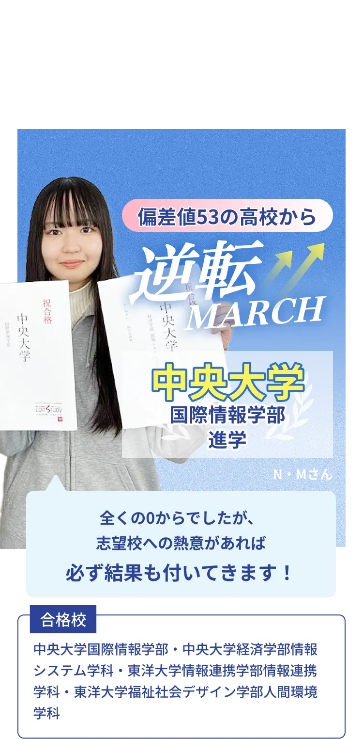 中央大学合格者